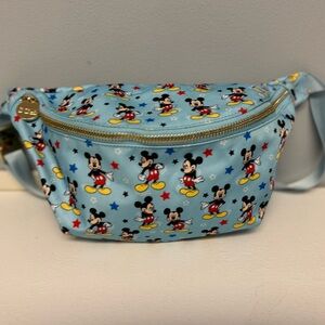 Disney X Stoney Clover Lane Mickey Mouse Fan Club Jumbo Fanny Pack Blue